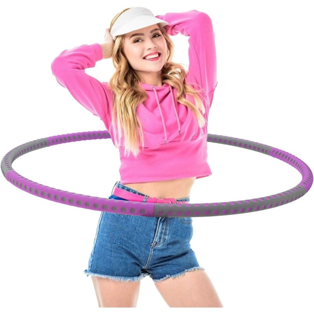COPY - Overstock Germany! Creatck Adult Fitness Exercise Hula Hoop Teal/pink 37…